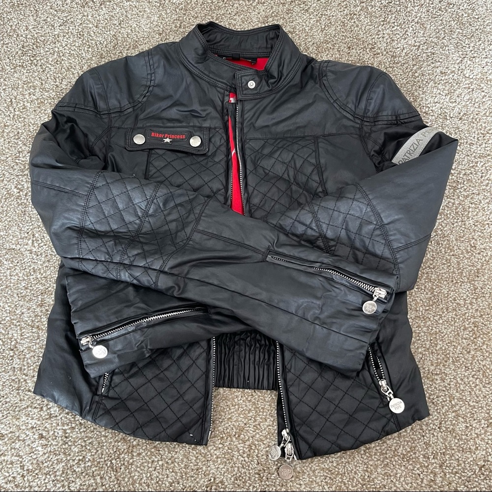 Patrizia Pepe Black Jacket Moto Style Biker Princess. Ideal Condition! Size 42!